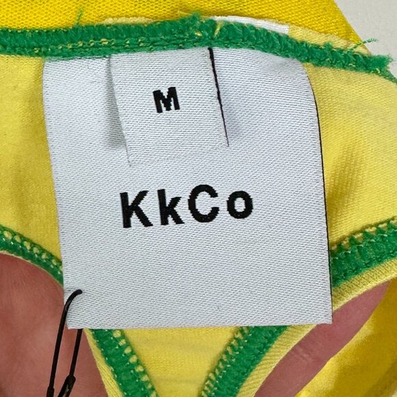 NEW KkCo Dag Thong Undies Green Yellow Size‎ Medium Stretch Cotton Garmentory - Picture 7 of 10